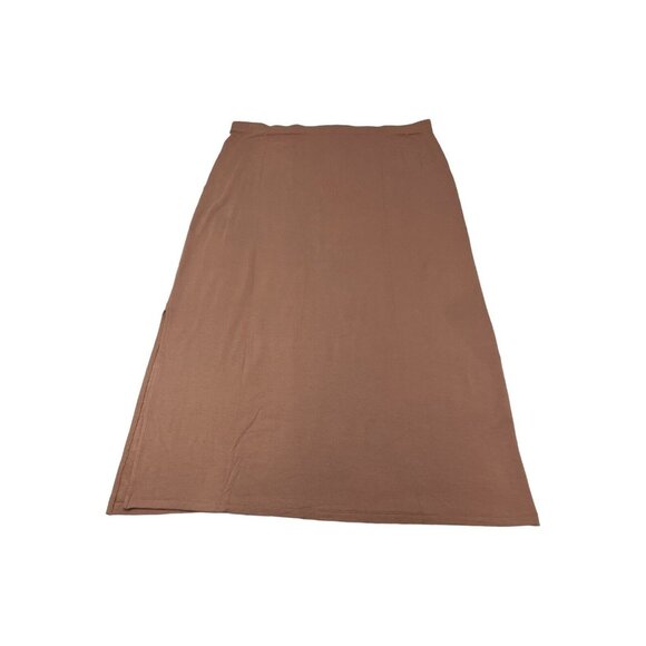 Daily Ritual Skirt Womens XXL Tan‎ Stretchy Knit Maxi Pull On Neutral Capsule - Picture 2 of 7